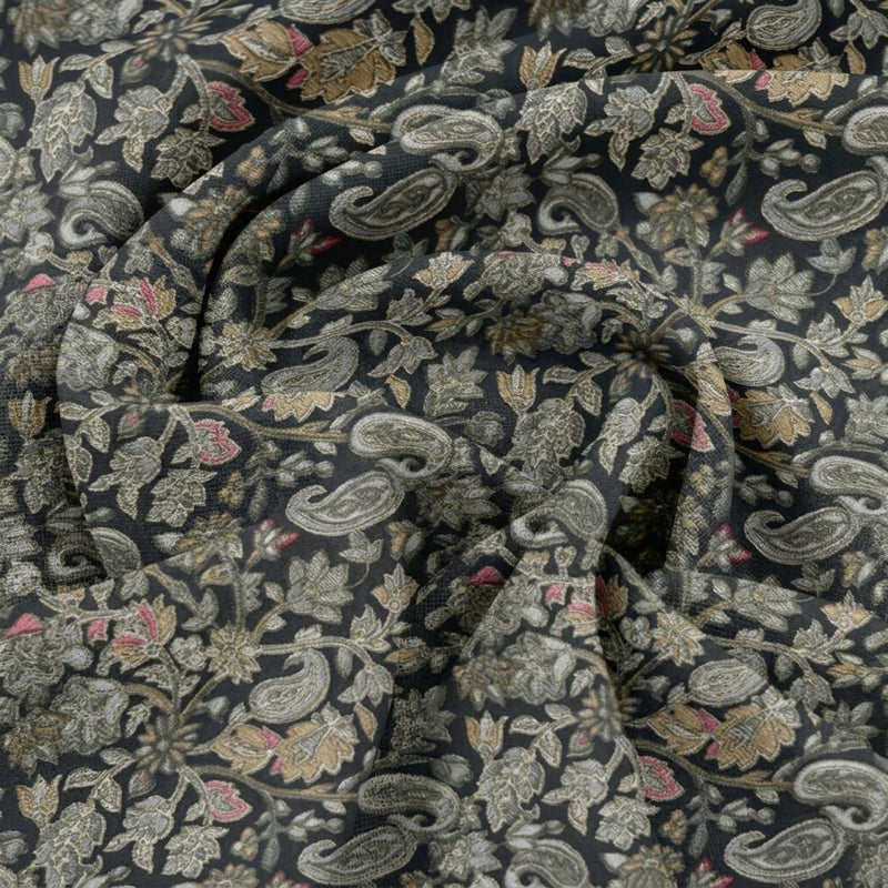 Paisley Crepe Fabric - EC17030 - Swirl