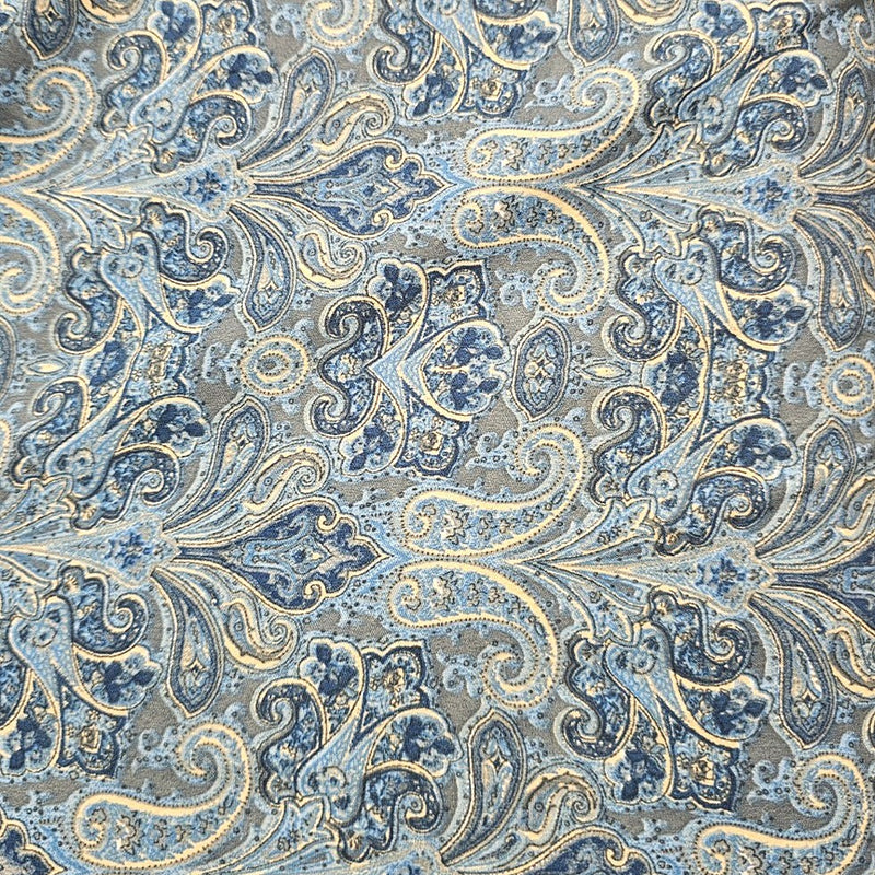 Paisley Crepe Fabric - EC17031 - Flat Fabric