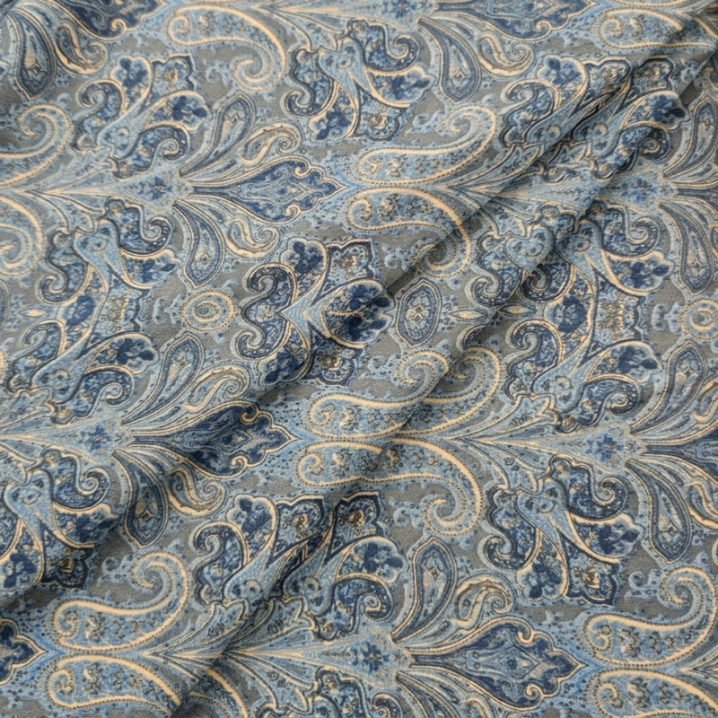 Paisley Crepe Fabric - EC17031 - Folds