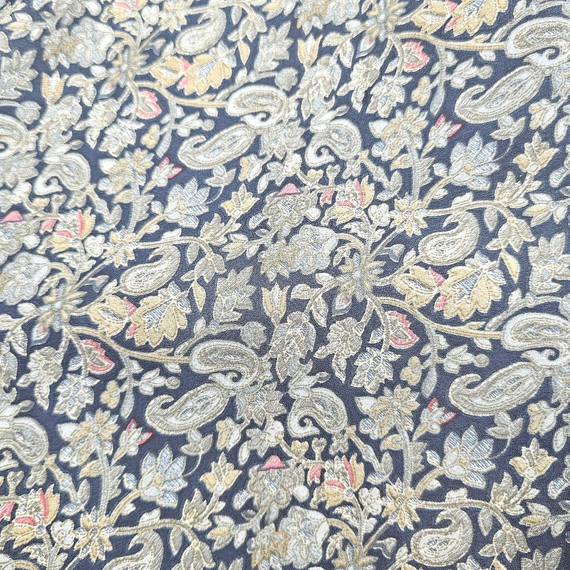Paisley Crepe Fabric - EC17034 - Flat Fabric