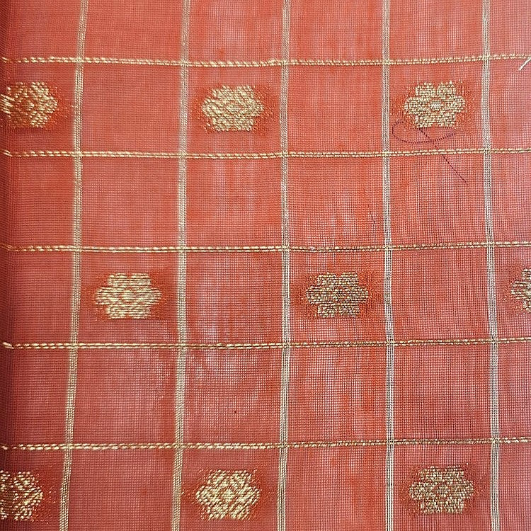 Checked Chanderi Cotton Fabric