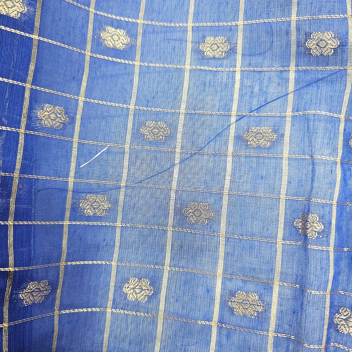 Checked Chanderi Cotton Fabric