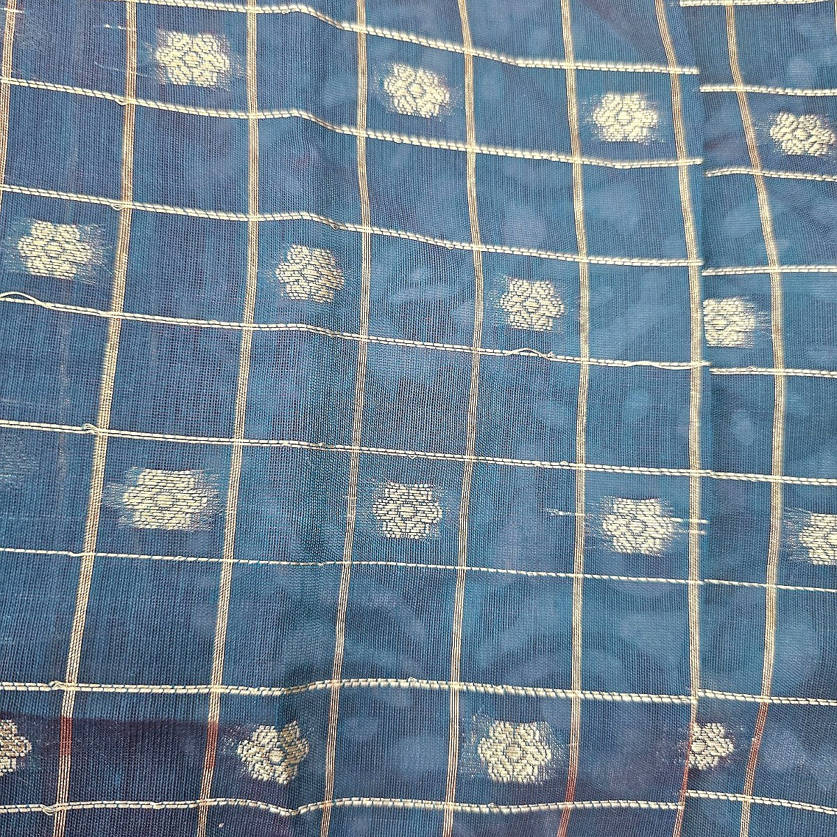 Checked Chanderi Cotton Fabric