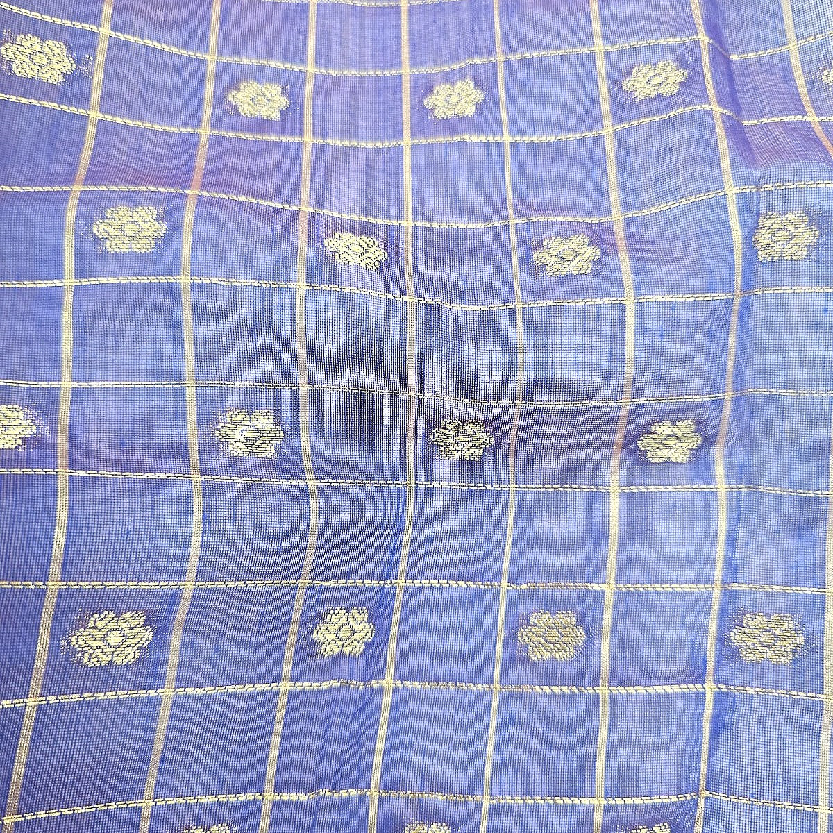 Checked Chanderi Cotton Fabric