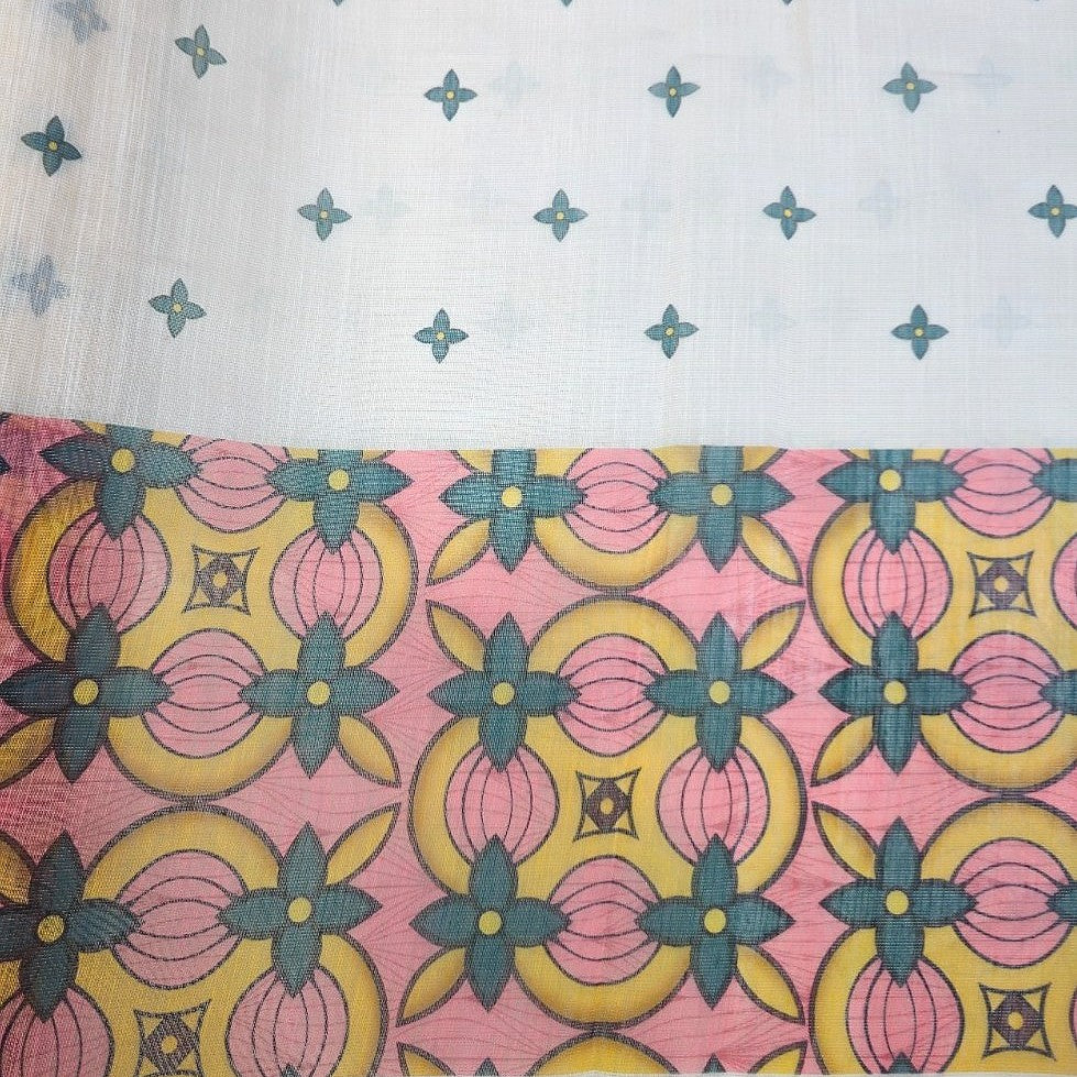 Cream Chanderi Cotton Fabric - EC17067