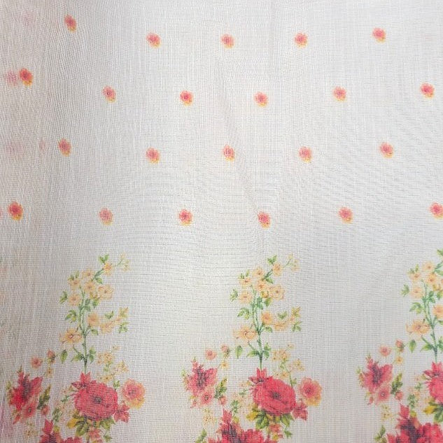 Floral Chanderi Cotton Fabric