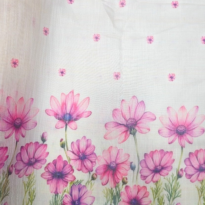 Floral Chanderi Cotton Fabric