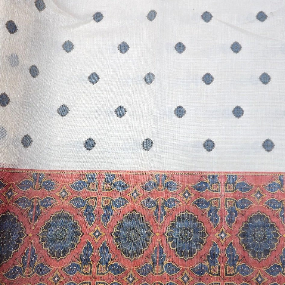Cream Chanderi Cotton Fabric - EC17071
