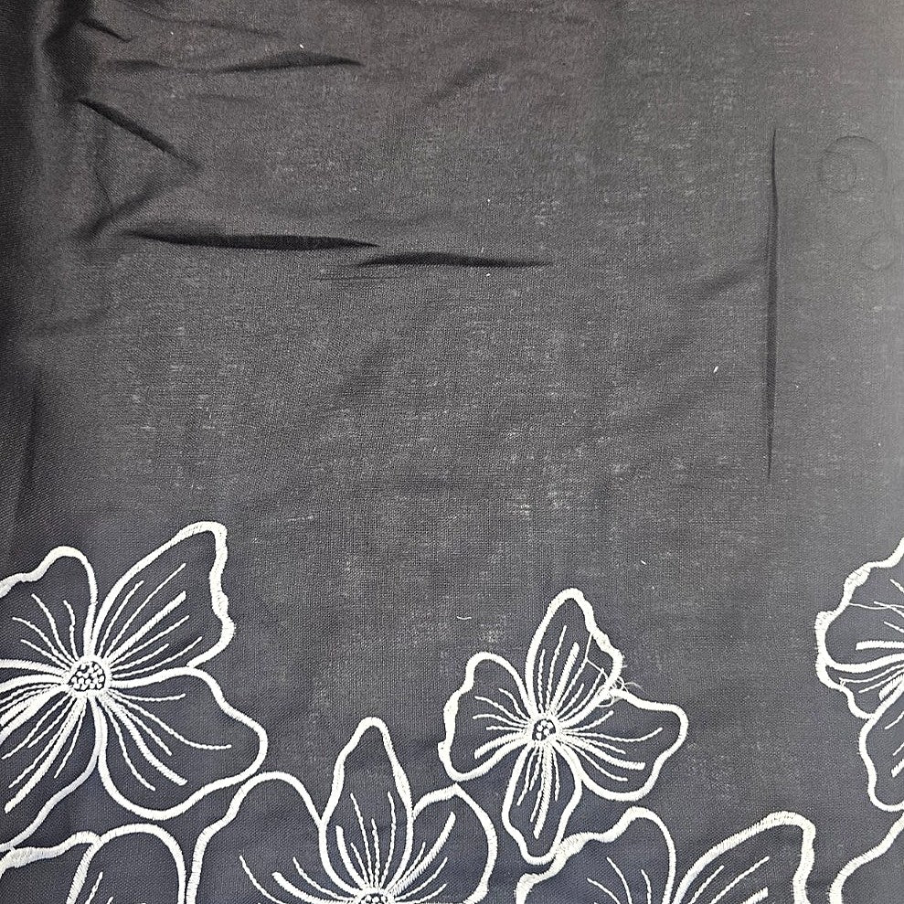 Floral Embroidery Linen Fabric