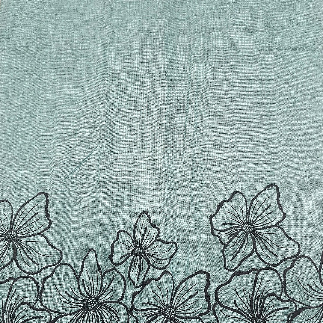 Floral Embroidery Linen Fabric