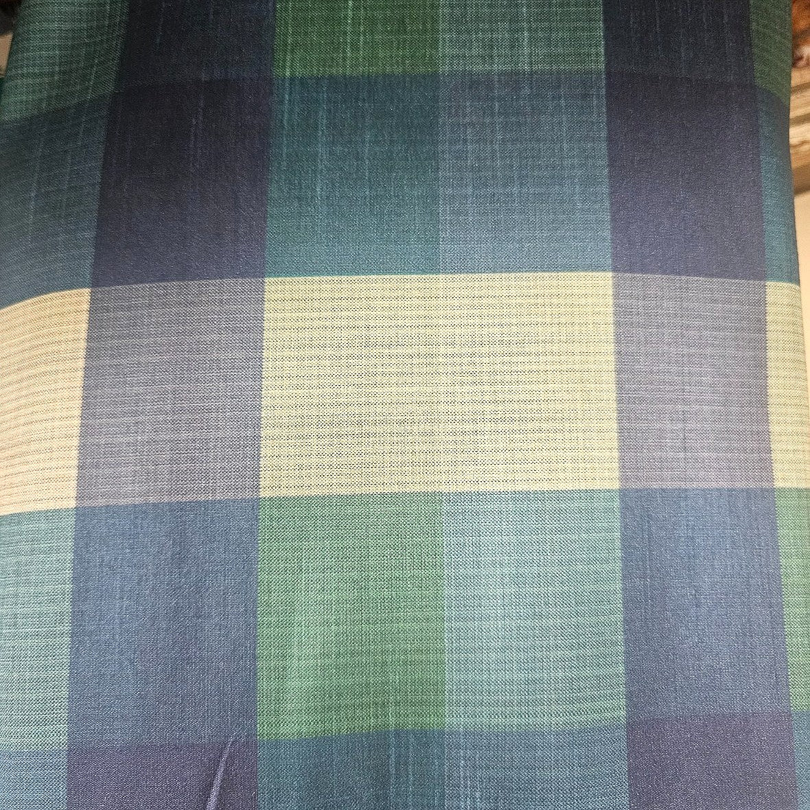 Checked Raw Silk Fabric