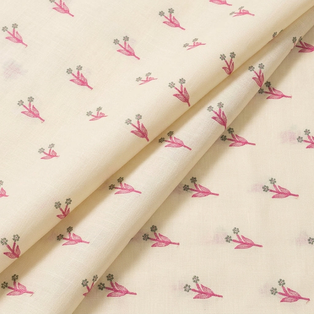 Folded Embroidery Yellow Embroidery Linen Fabric