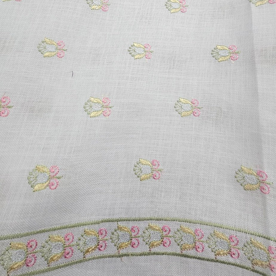 Embroidery Linen Fabric - EC17099 - Flat fabric