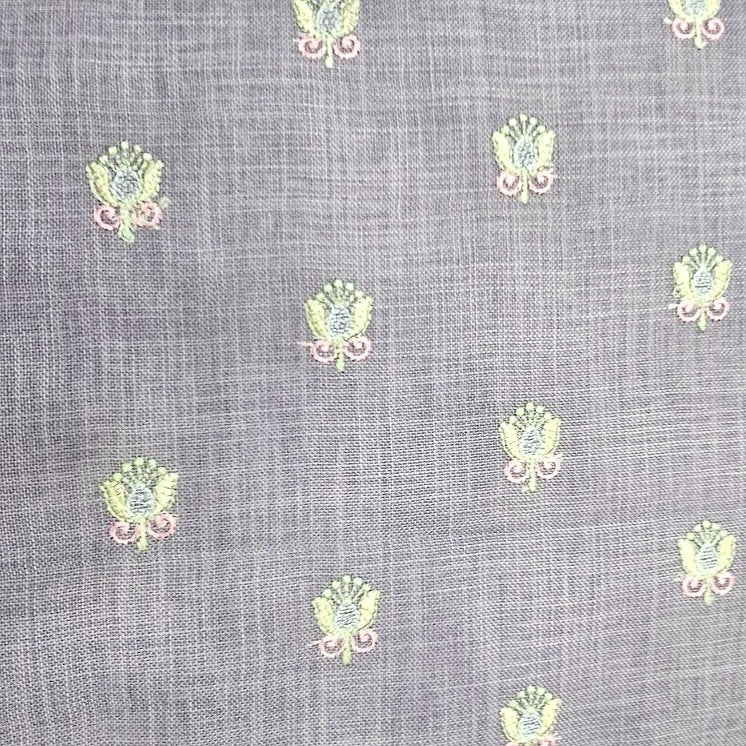 Embroidery Linen Fabric - EC17101 - Flat fabric