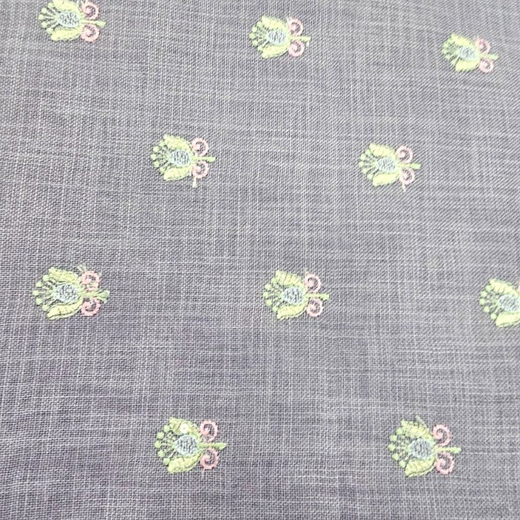 Embroidery Linen Fabric - EC17101 - Flat fabric