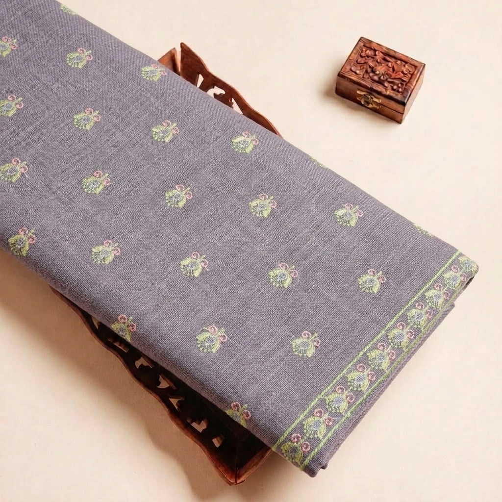 Embroidery Linen Fabric - EC17101 - tray_4