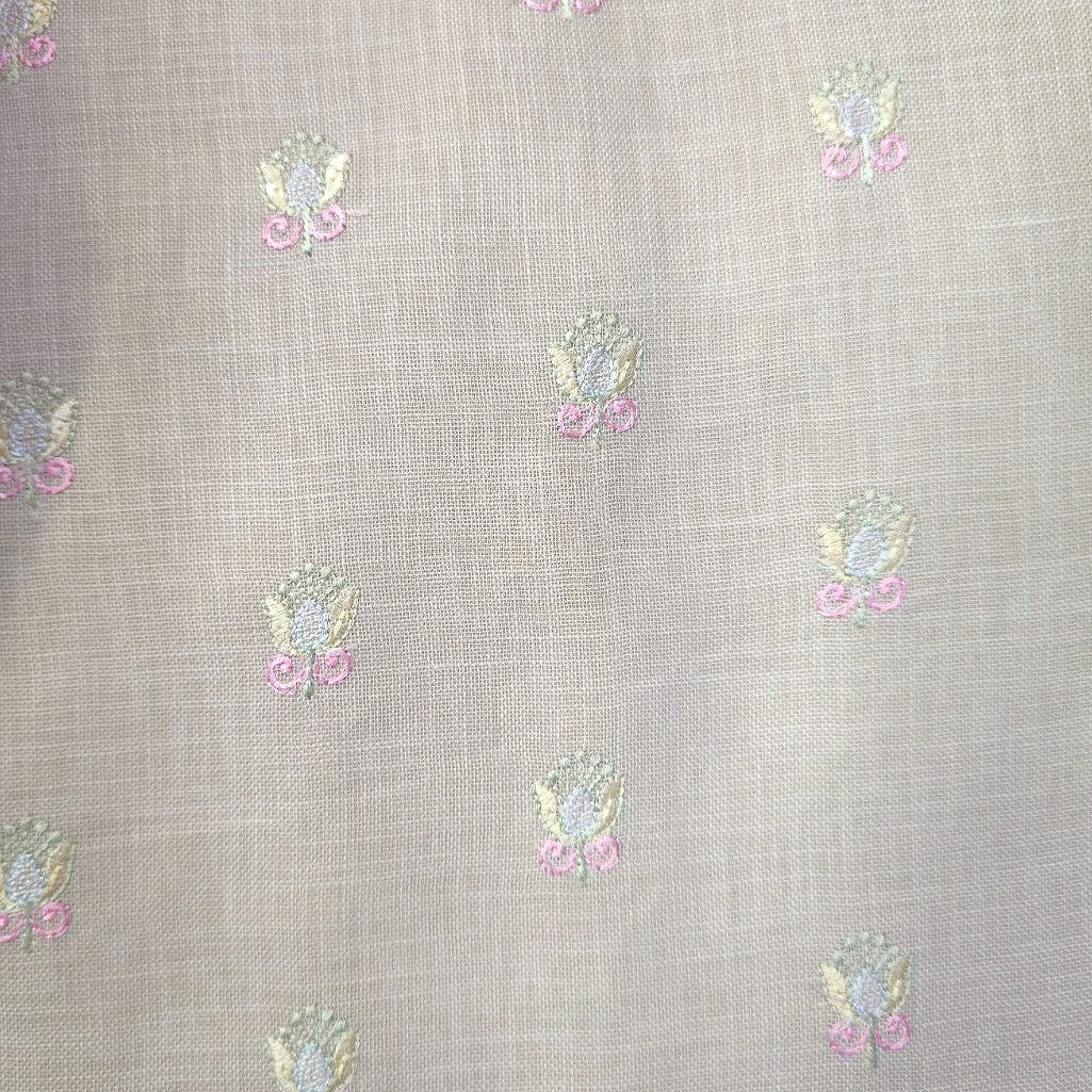 Embroidery Linen Fabric - EC17102 - Flat fabric