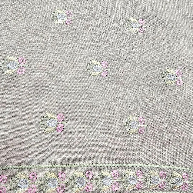Embroidery Linen Fabric - EC17102 - Flat fabric