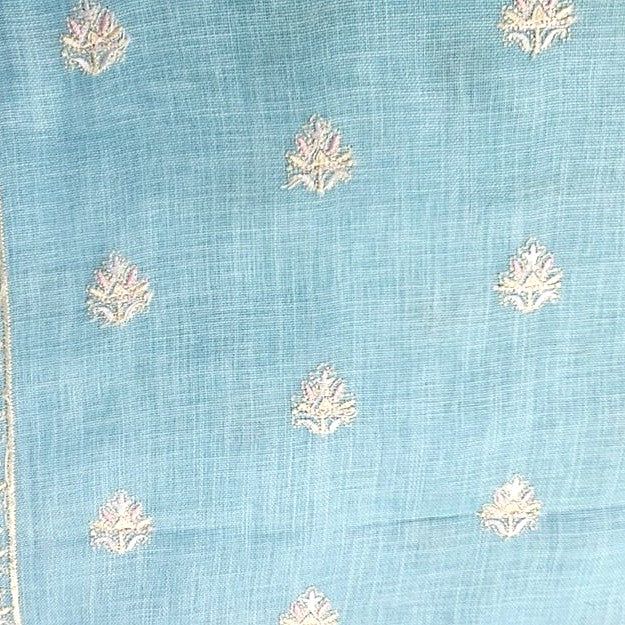 Embroidery Linen Fabric - EC17103 - Flat fabric