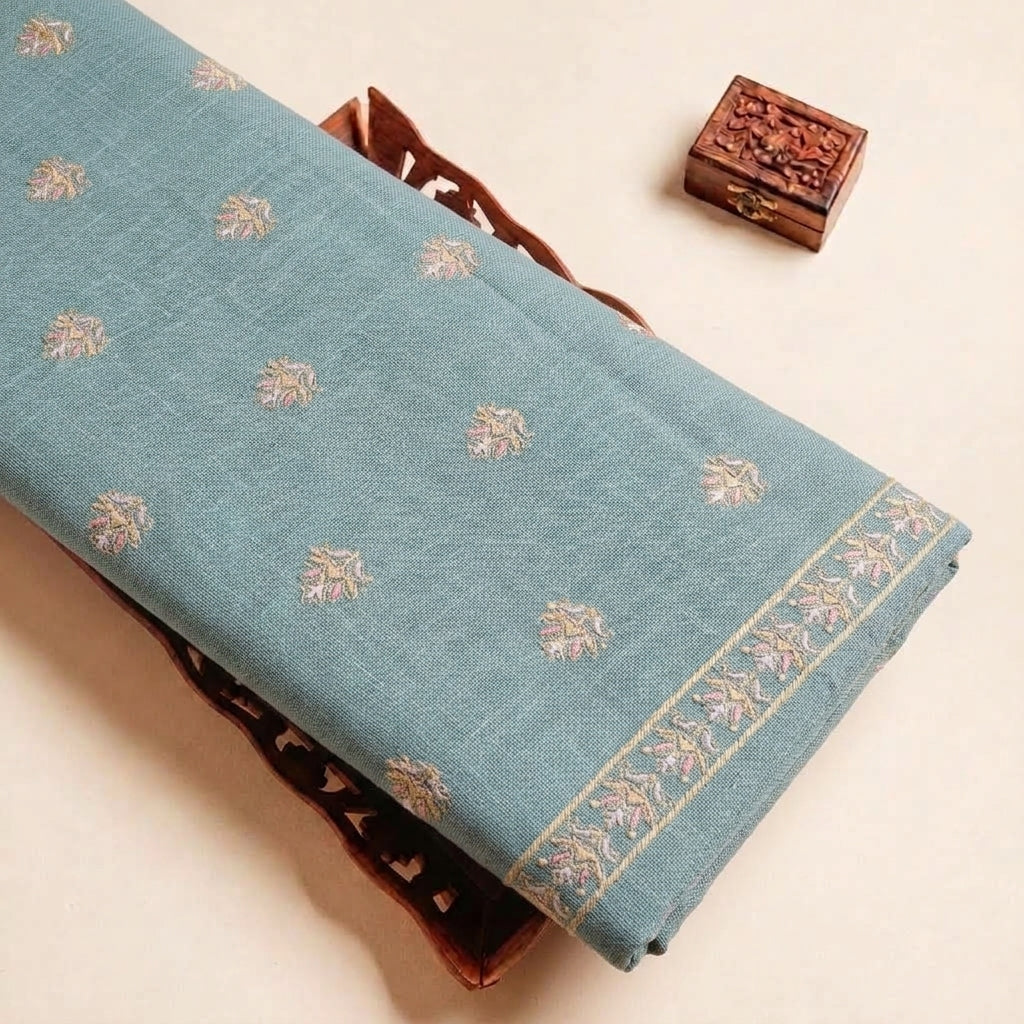 Embroidery Linen Fabric - EC17103 - tray_4
