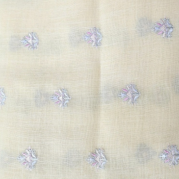 Embroidery Linen Fabric - EC17104 - Flat fabric