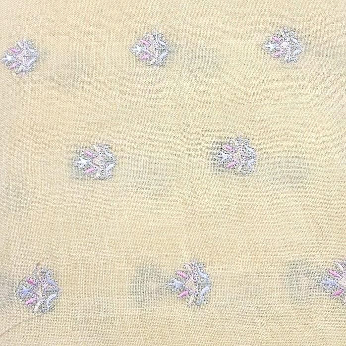 Embroidery Linen Fabric - EC17104 - Flat fabric