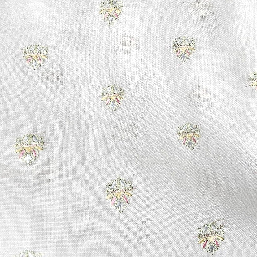 Embroidery Linen Fabric - EC17106 - Flat fabric
