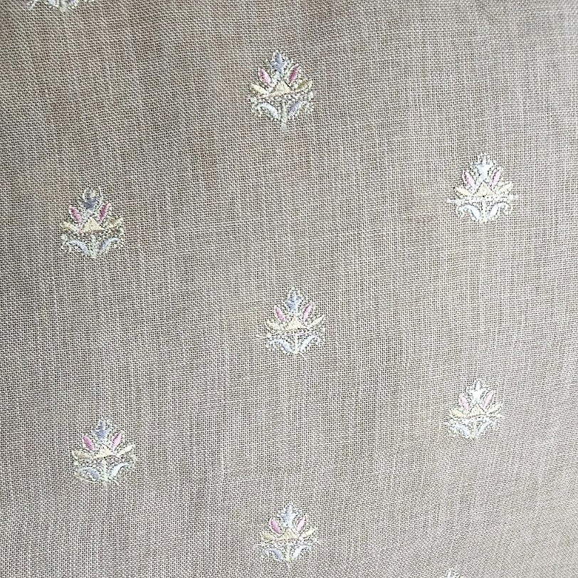 Embroidery Linen Fabric - EC17107 - Flat fabric