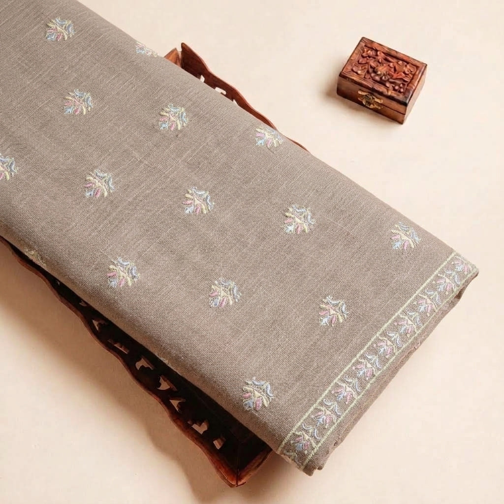 Embroidery Linen Fabric - EC17107 - tray_4