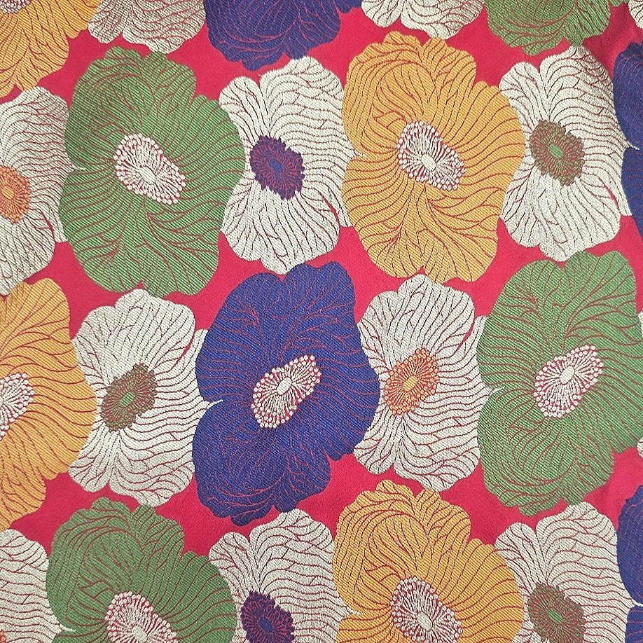 Floral Banaras Fabric - EC17158 - Flat fabric
