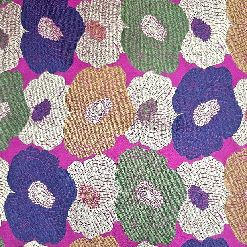 Floral Banaras Fabric - EC17159 - Flat fabric
