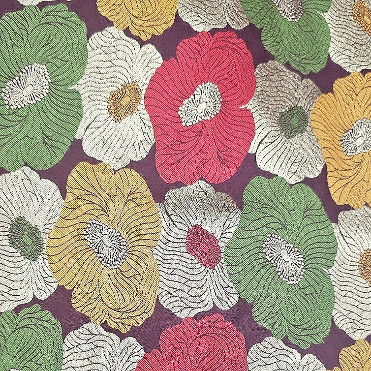 Floral Banaras Fabric - EC17162 - Flat fabric