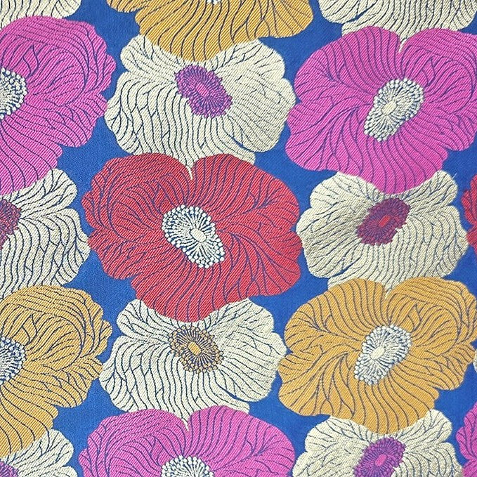 Floral Banaras Fabric - EC17163 - Flat fabric