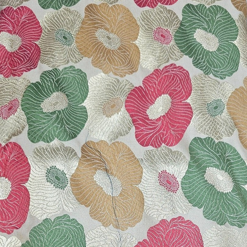 Floral Banaras Fabric - EC17165 - Flat fabric