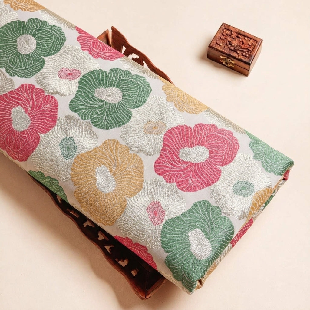 Floral Banaras Fabric - EC17165 - tray_3