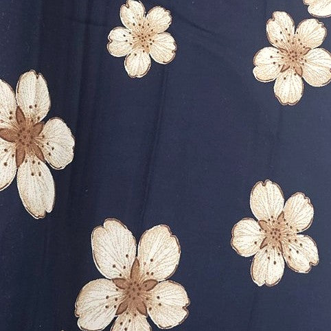 Floral Rayon Fabric - EC17166 - Flat fabric
