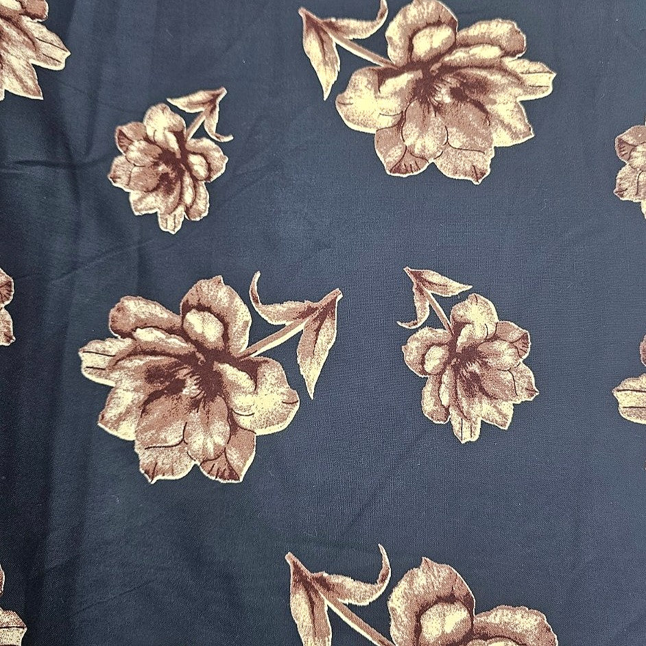 Floral Rayon Fabric - EC17172 - Flat fabric