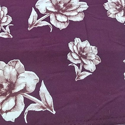 Floral Rayon Fabric - EC17173 - Flat fabric