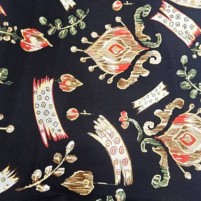 Floral Rayon Fabric - EC17174 - Flat fabric