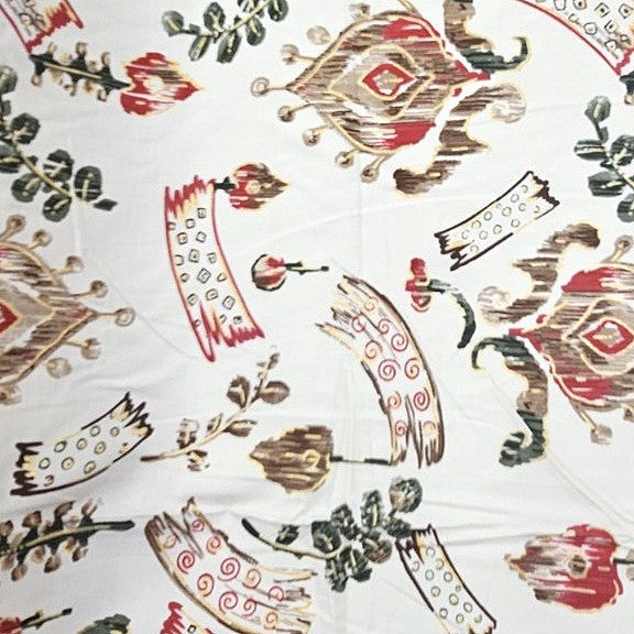 Floral Rayon Fabric - EC17175 - Flat fabric