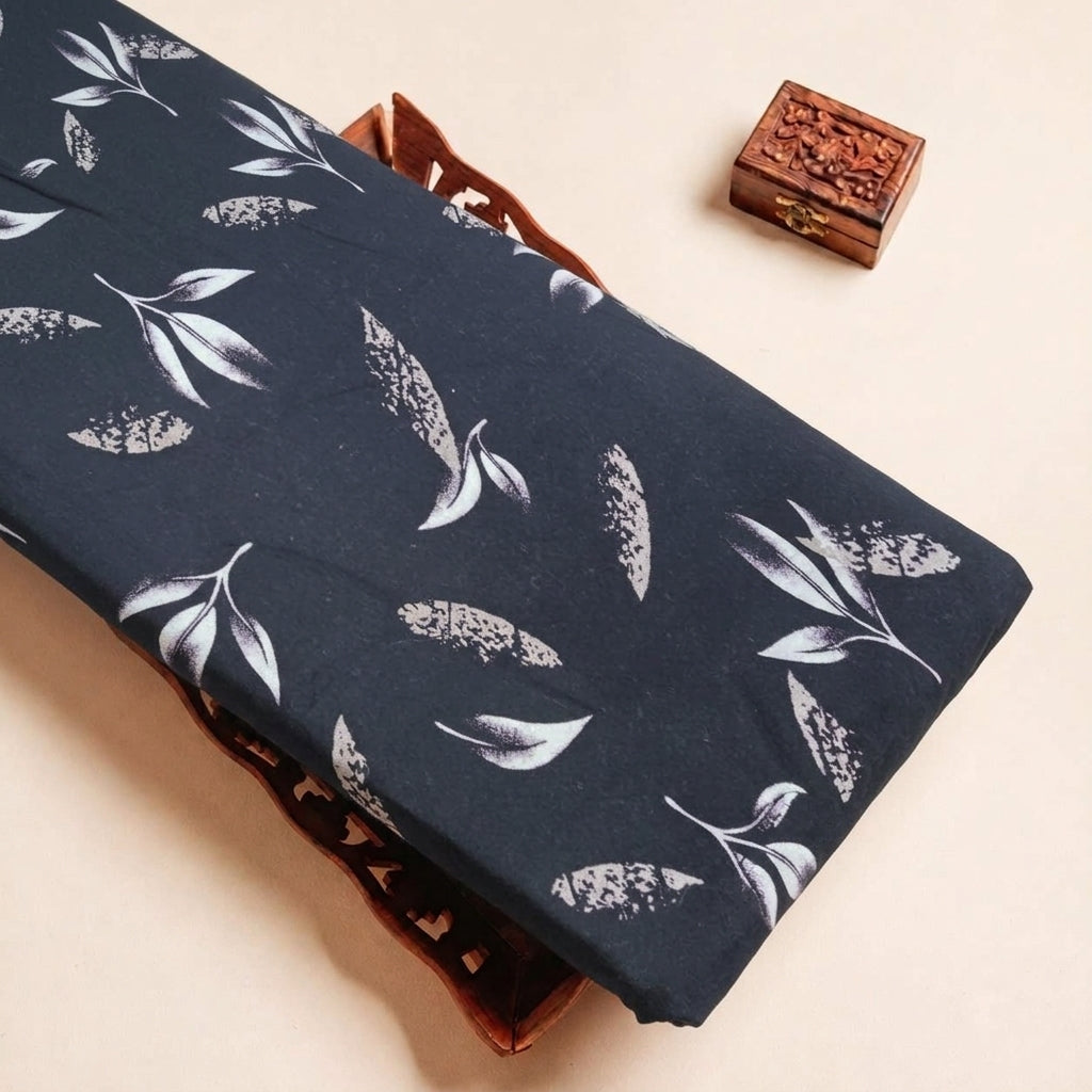 Folded Leaf Rayon Fabric Highlighting and Texture