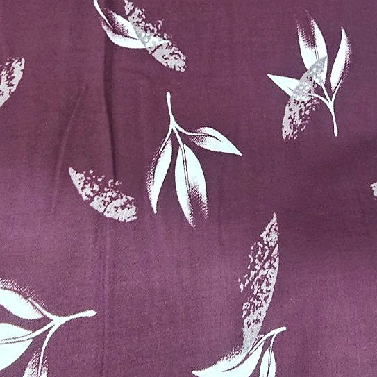 Leaf Rayon Fabric - EC17187 - Flat fabric