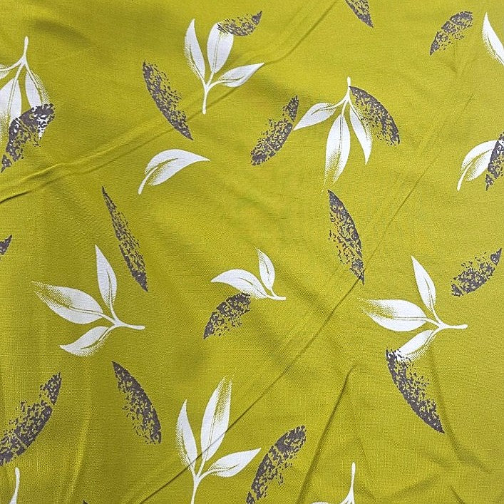Leaf Rayon Fabric - EC17188 - Flat fabric