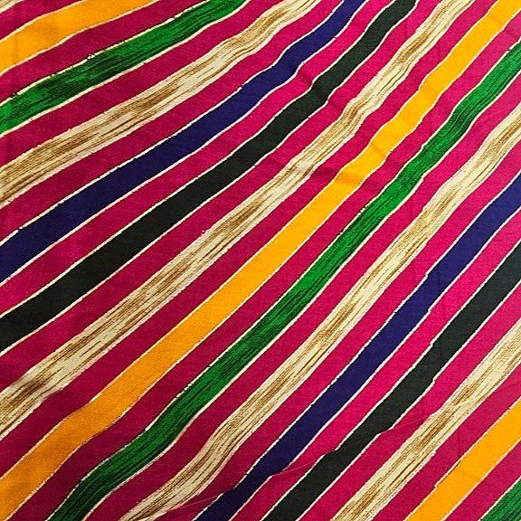 Stripes Rayon Fabric - EC17191 - Flat fabric