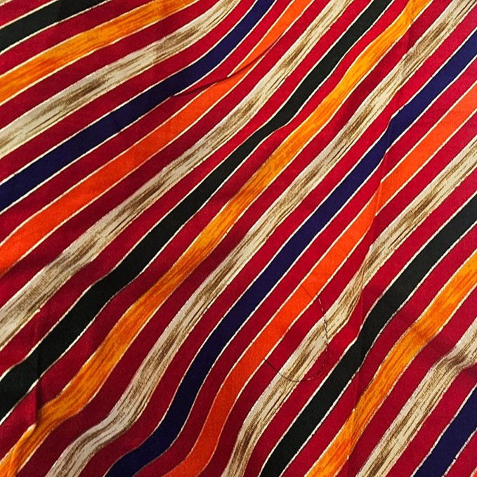 Stripes Rayon Fabric - EC17192 - Flat fabric