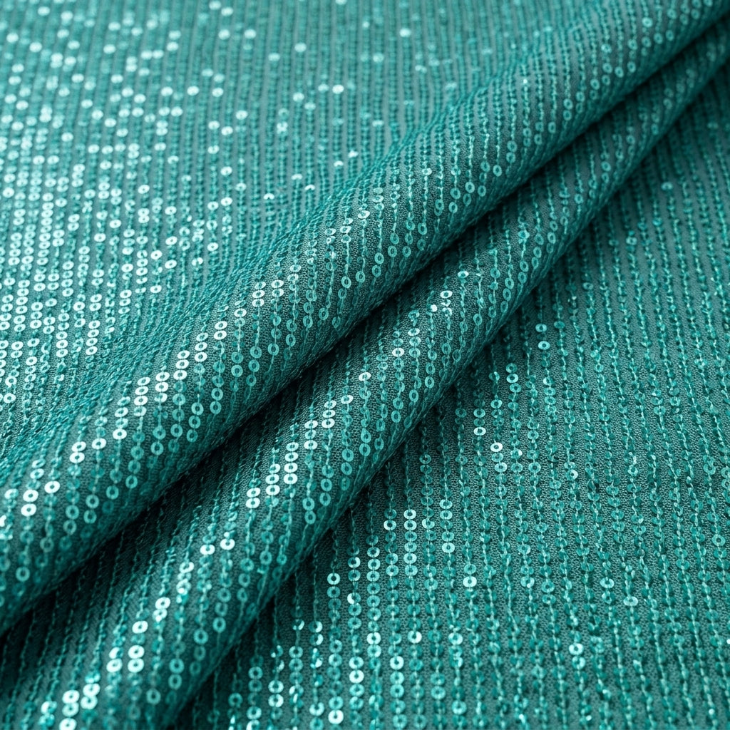 Folded Stretch Green Stretch Net Fabric