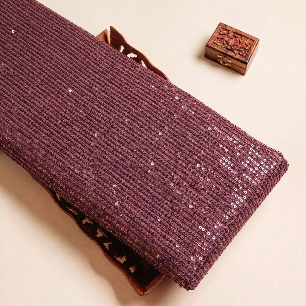 Folded Wine Stretch Net Fabric Highlighting and Texture