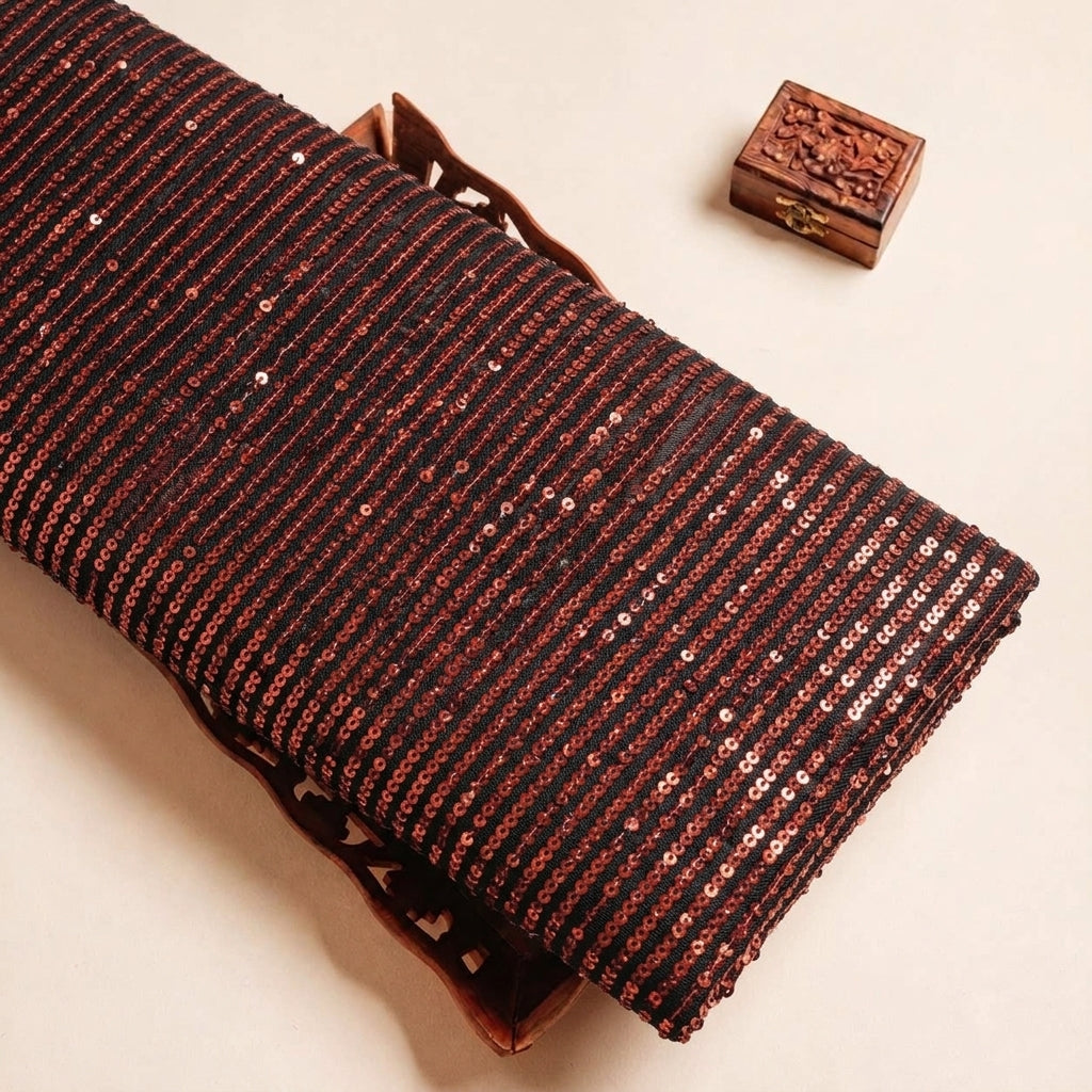 Folded Black Stretch Net Fabric Highlighting and Texture