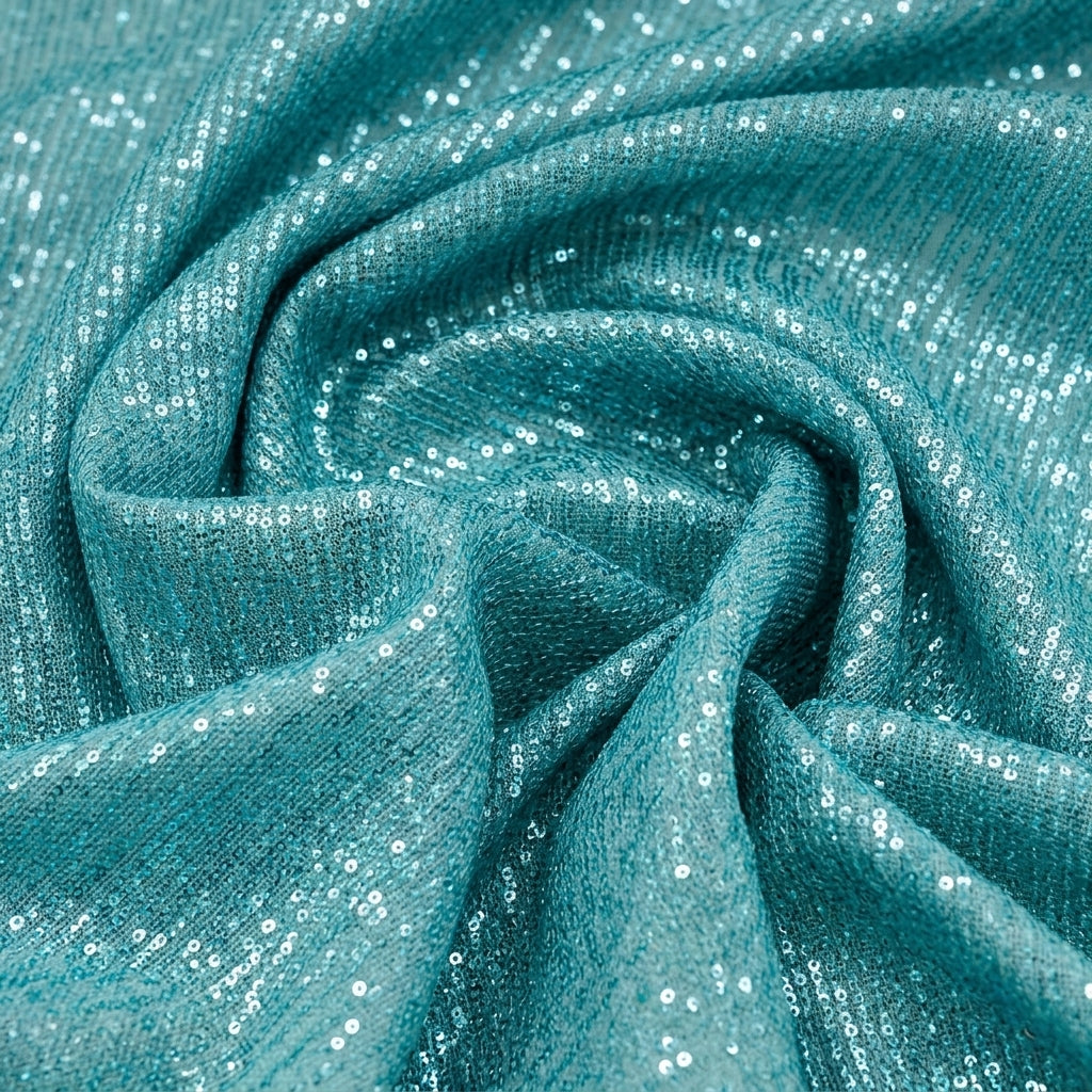 Swirled Stretch Blue Stretch Net Fabric