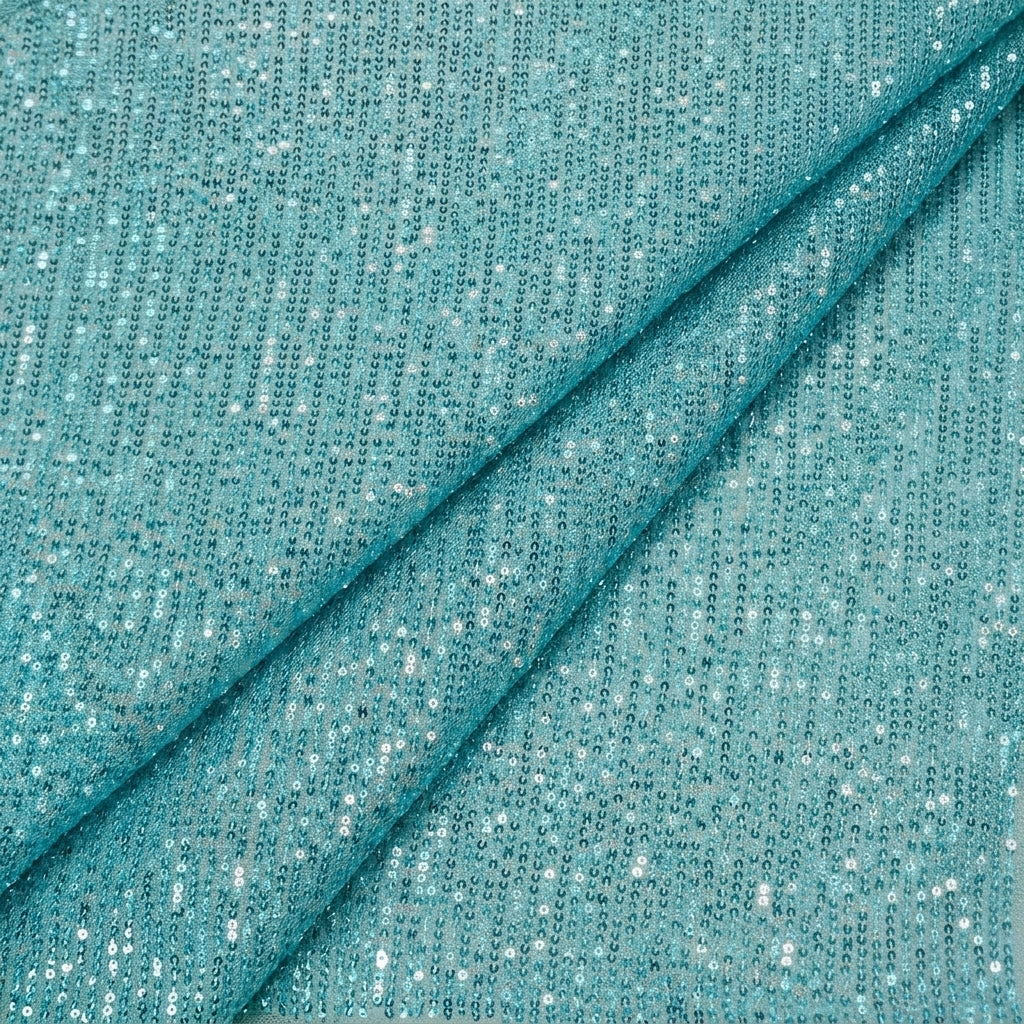 Folded Stretch Blue Stretch Net Fabric